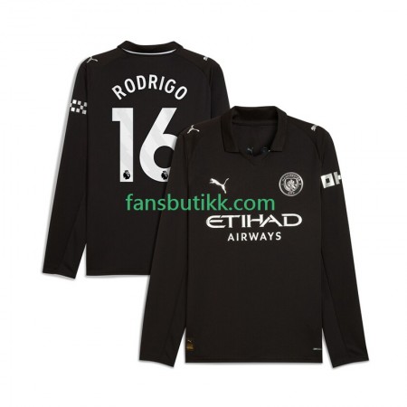 Fotballdrakt Manchester City Rodrigo Hernandez 16 Bortetrøye 2025-2026 Langermet